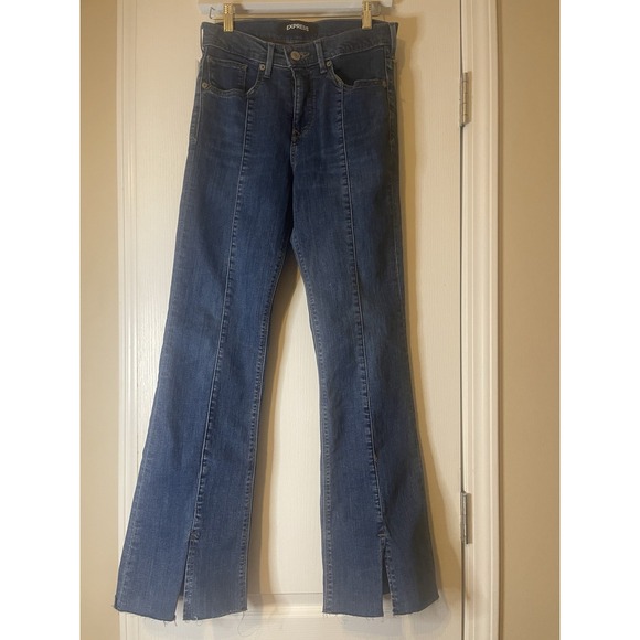 Express Denim - Express Boot high Rise Front Seam Ankle Split Denim 2S/2C